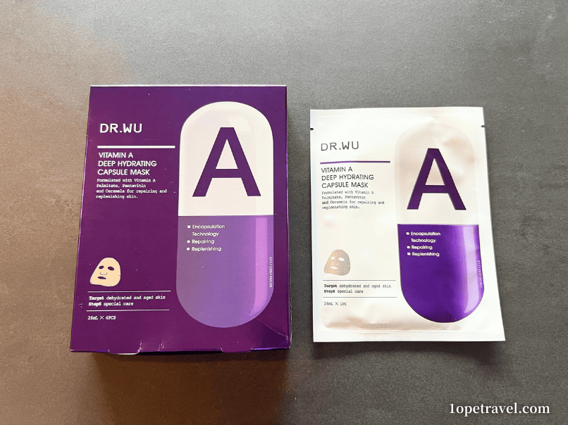 台湾のDR.WU VITAMIN A DEEP HYDRATING CAPSULE MASK